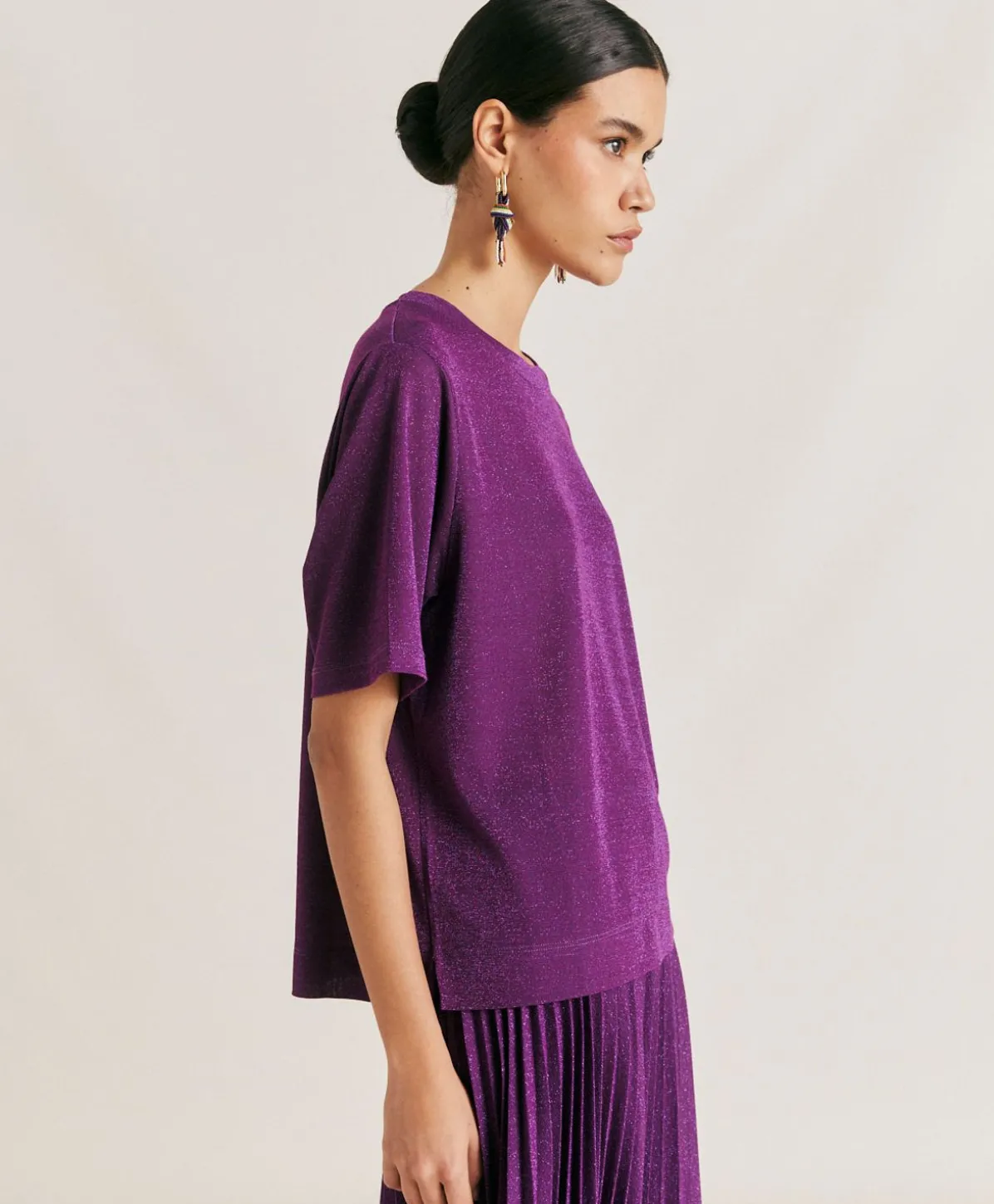 Thirty Iora En Jersey Lurex - Cyclamen