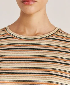 Thirty Iora En Jersey Lurex Raye - Rouille Multicolore