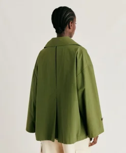 Trench-Coat En Coton Gazania - Vert