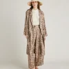 Trench-Coat En Serge De Soie Bados - Beige/Tabac