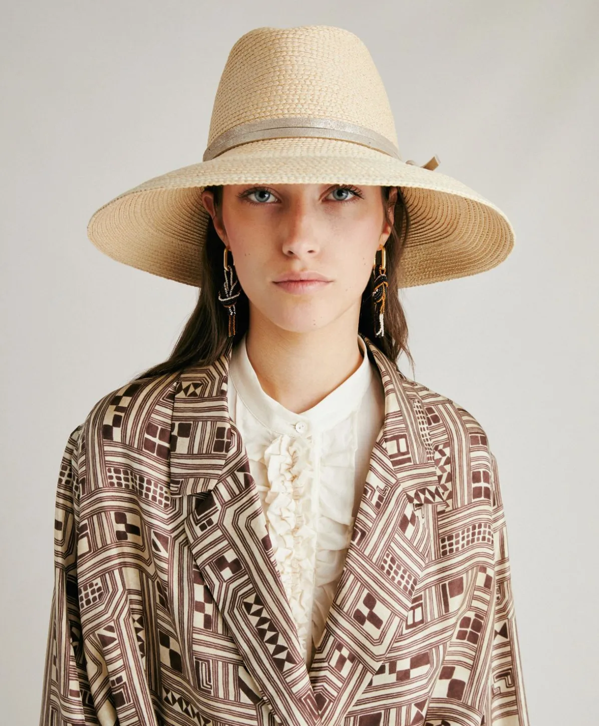 Trench-Coat En Serge De Soie Bados - Beige/Tabac