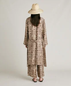 Trench-Coat En Serge De Soie Bados - Beige/Tabac