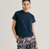 Tshirt Jersey En Lin Lottie - Bleu Nuit