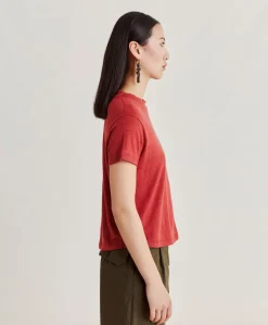 Tshirt Jersey En Lin Lottie - Amarante