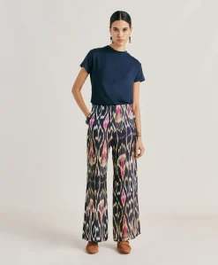 Tshirt Jersey En Lin Lottie - Bleu Nuit