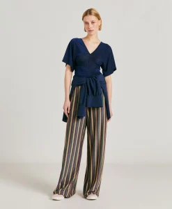 T-Shirt Milly Lurex Jersey - Bleute