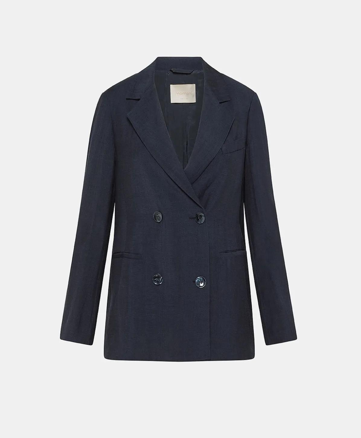 Veste Clair En Viscose De Lin Elegante - Bleu Nuit