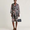 Veste Cristal En Lin Viscose - Bleu Multicolore