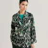 Veste Cristal En Lin Viscose - Noir Multicolore