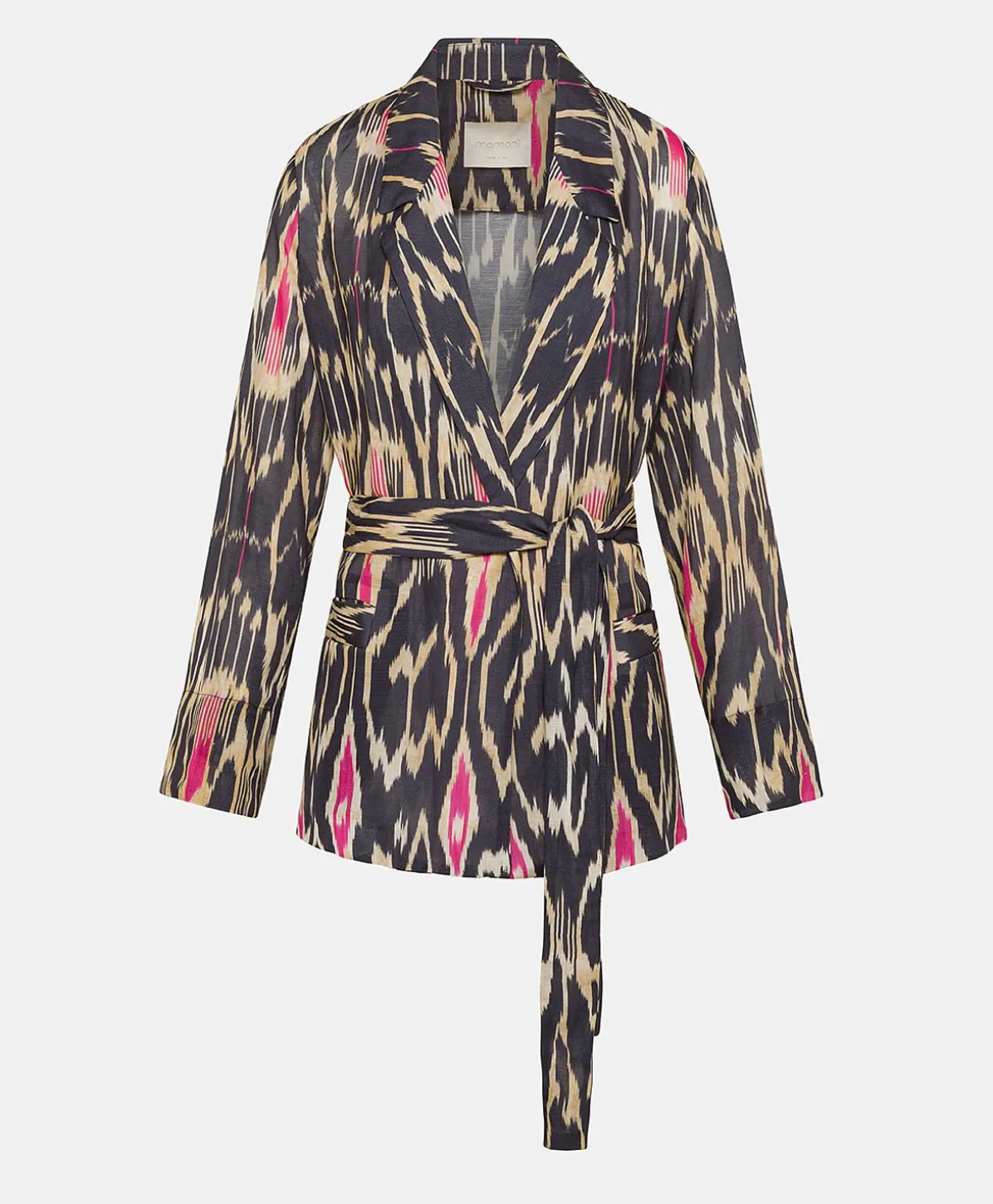 Veste Cristal En Lin Viscose - Bleu Multicolore