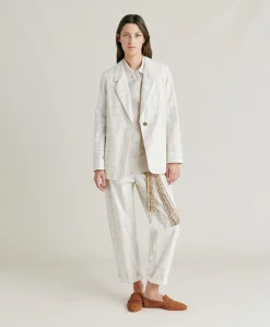 Veste Dayton Check Seersucker - Creme/Boue