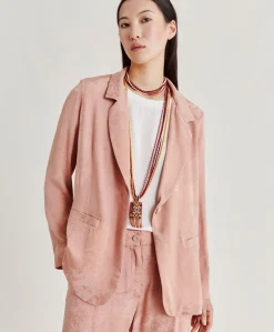 Veste Dayton Cupro Jacquard - Rose