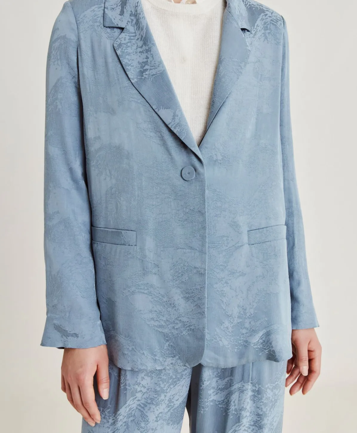 Veste Dayton Cupro Jacquard - Ciel