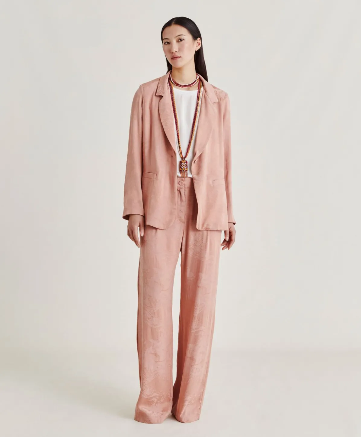 Veste Dayton Cupro Jacquard - Rose