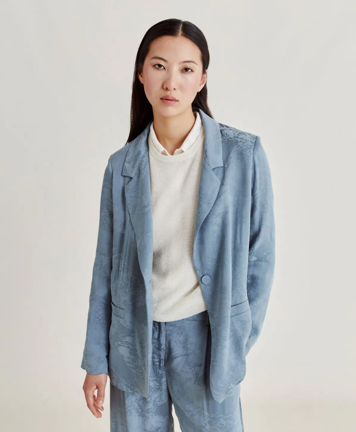 Veste Dayton Cupro Jacquard - Ciel