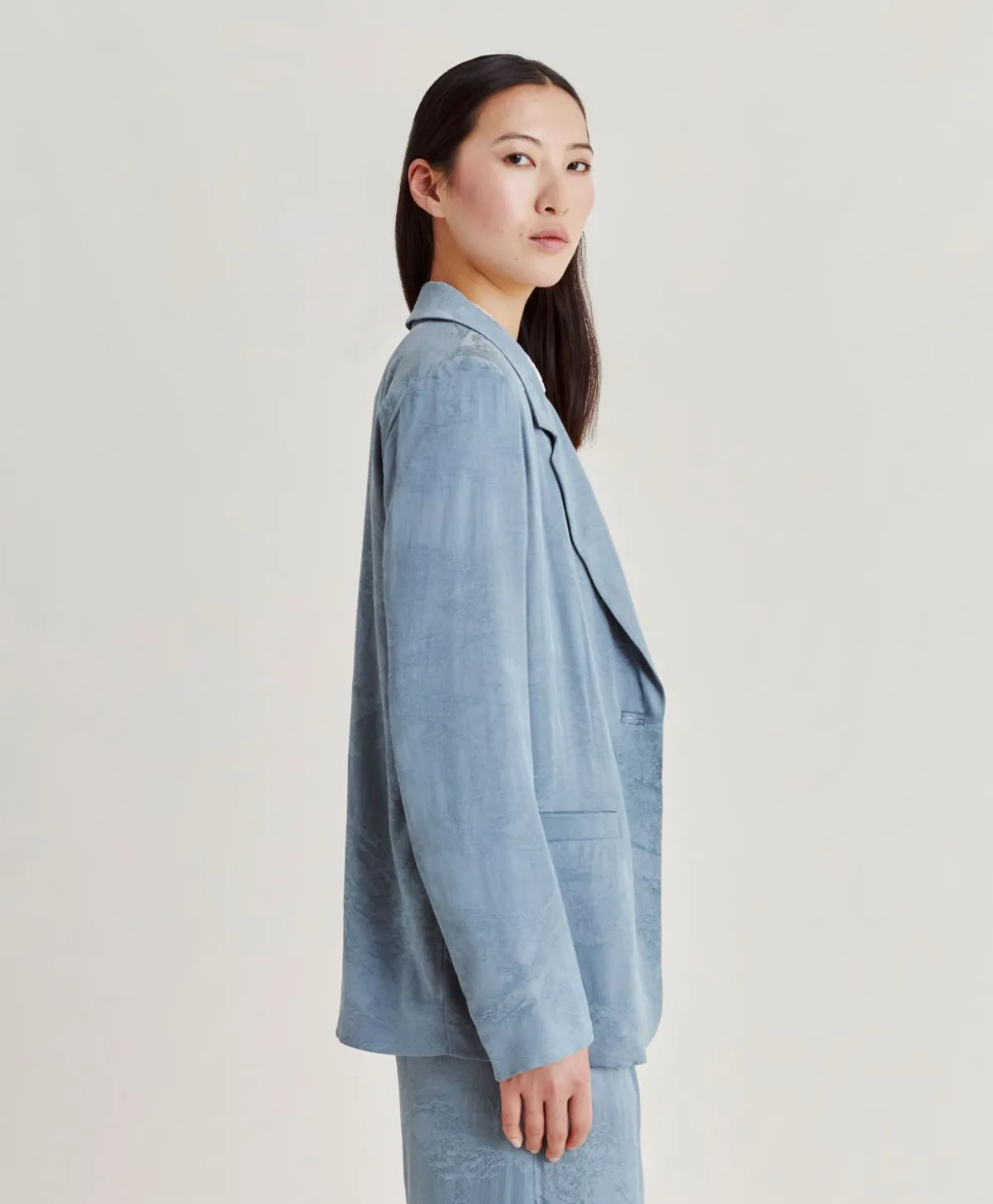 Veste Dayton Cupro Jacquard - Ciel