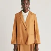 Veste Emma En Cupro Jacquard - Reglisse