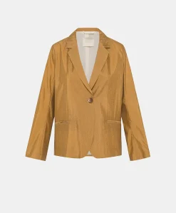 Veste Emma En Cupro Jacquard - Reglisse