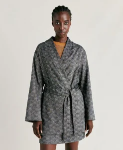 Veste Eugenie A Mat Fil Coupe' - Bleu/Or
