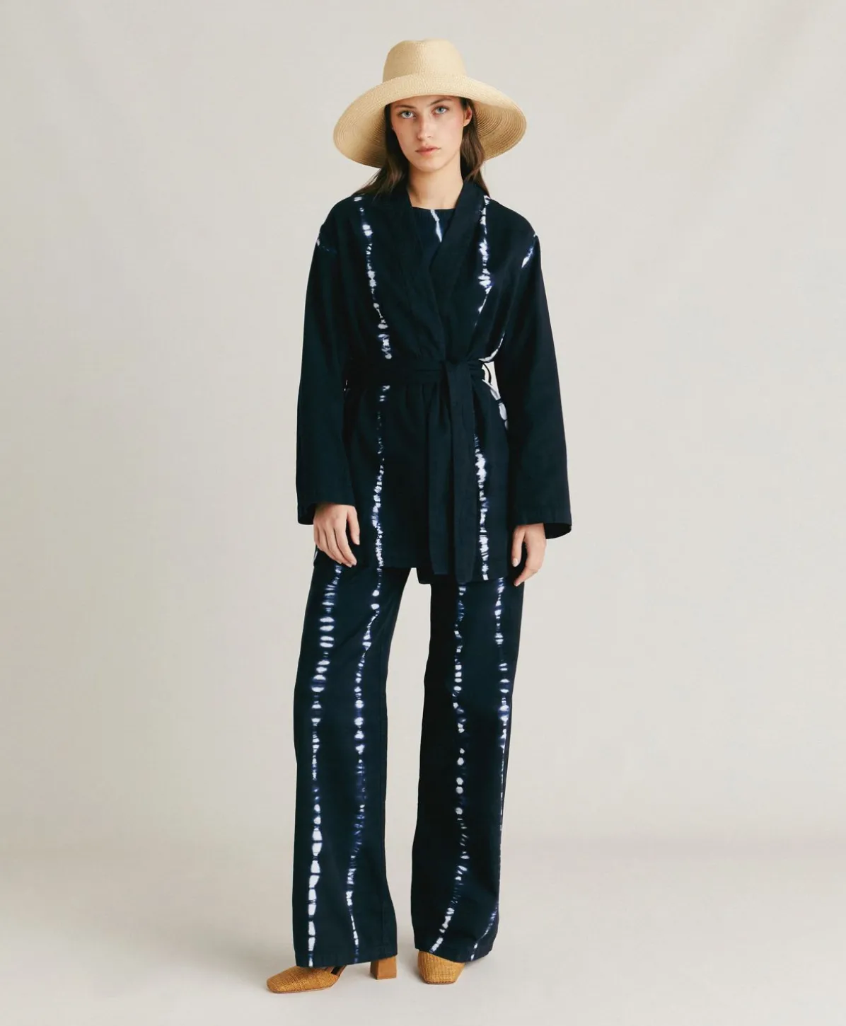 Veste Eugenie Tie&Dye Gabardine - Encre
