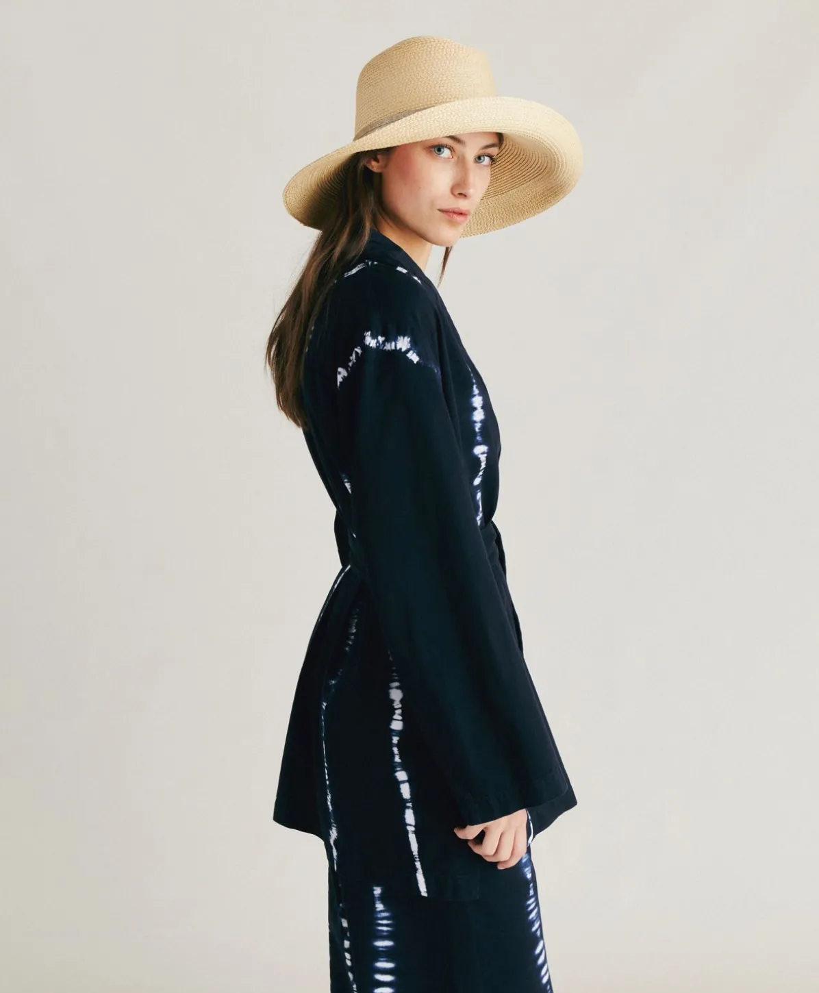 Veste Eugenie Tie&Dye Gabardine - Encre