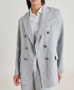 Veste Lilia En Lin Lurex - Gris