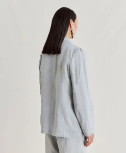 Veste Lilia En Lin Lurex - Gris
