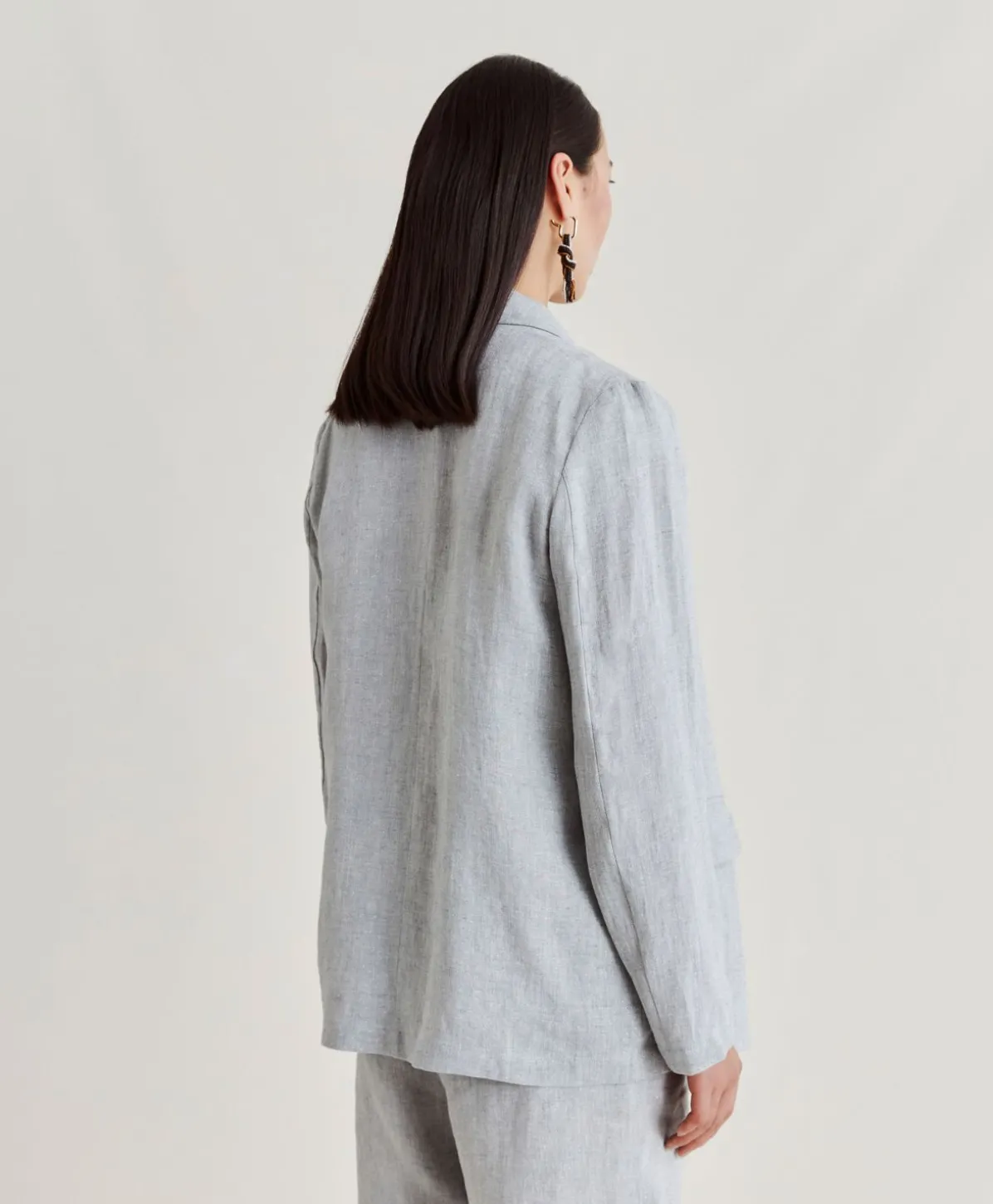 Veste Lilia En Lin Lurex - Gris