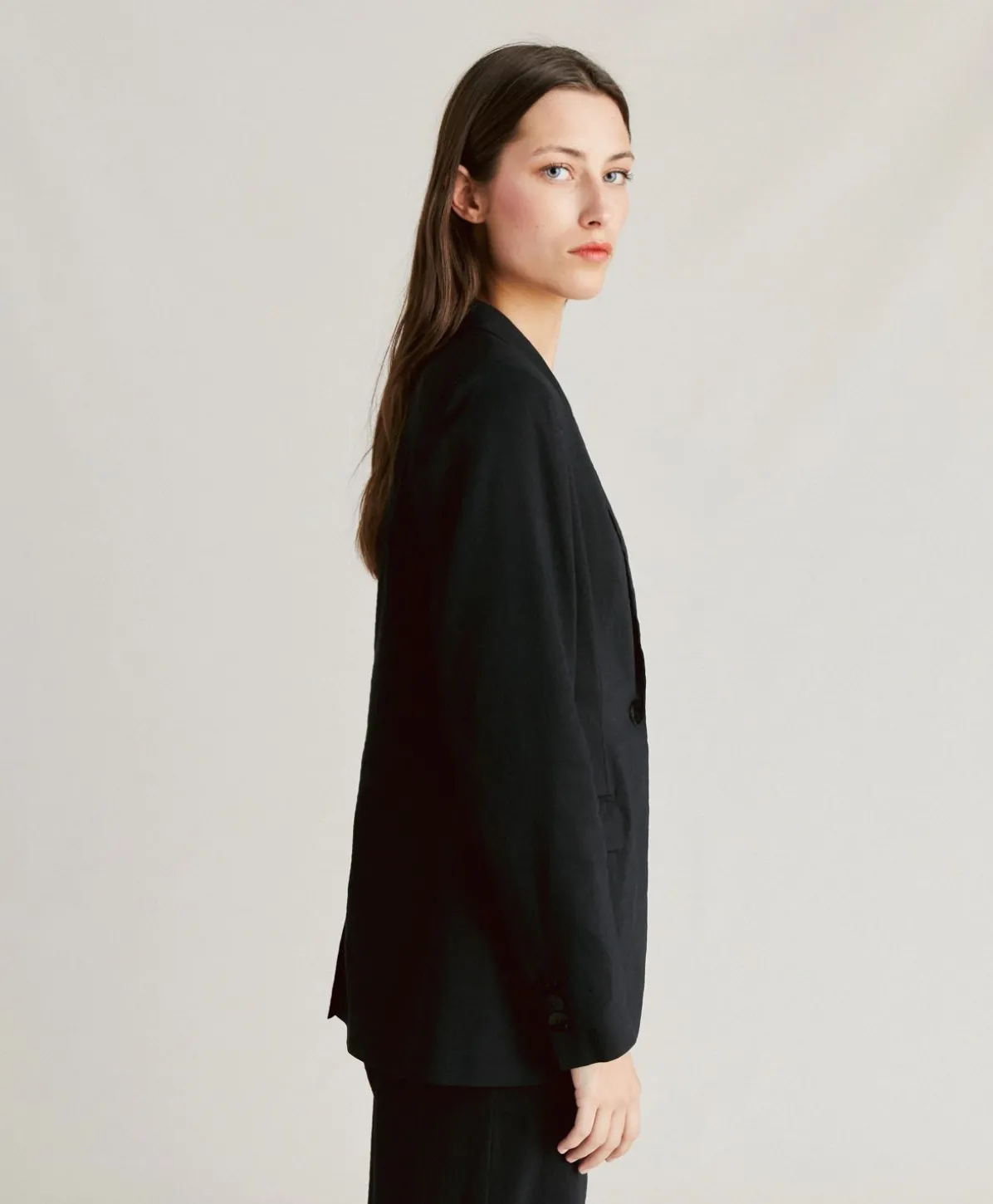 Veste Lunel En Lin Coton - Noir