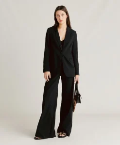 Veste Lunel En Lin Coton - Noir