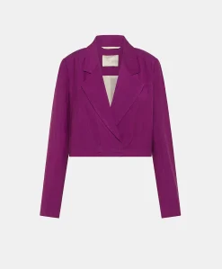 Veste Rosita En Viscose De Lin Elegante - Cyclamen