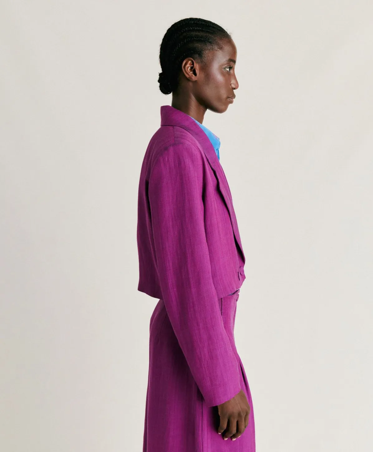 Veste Rosita En Viscose De Lin Elegante - Cyclamen