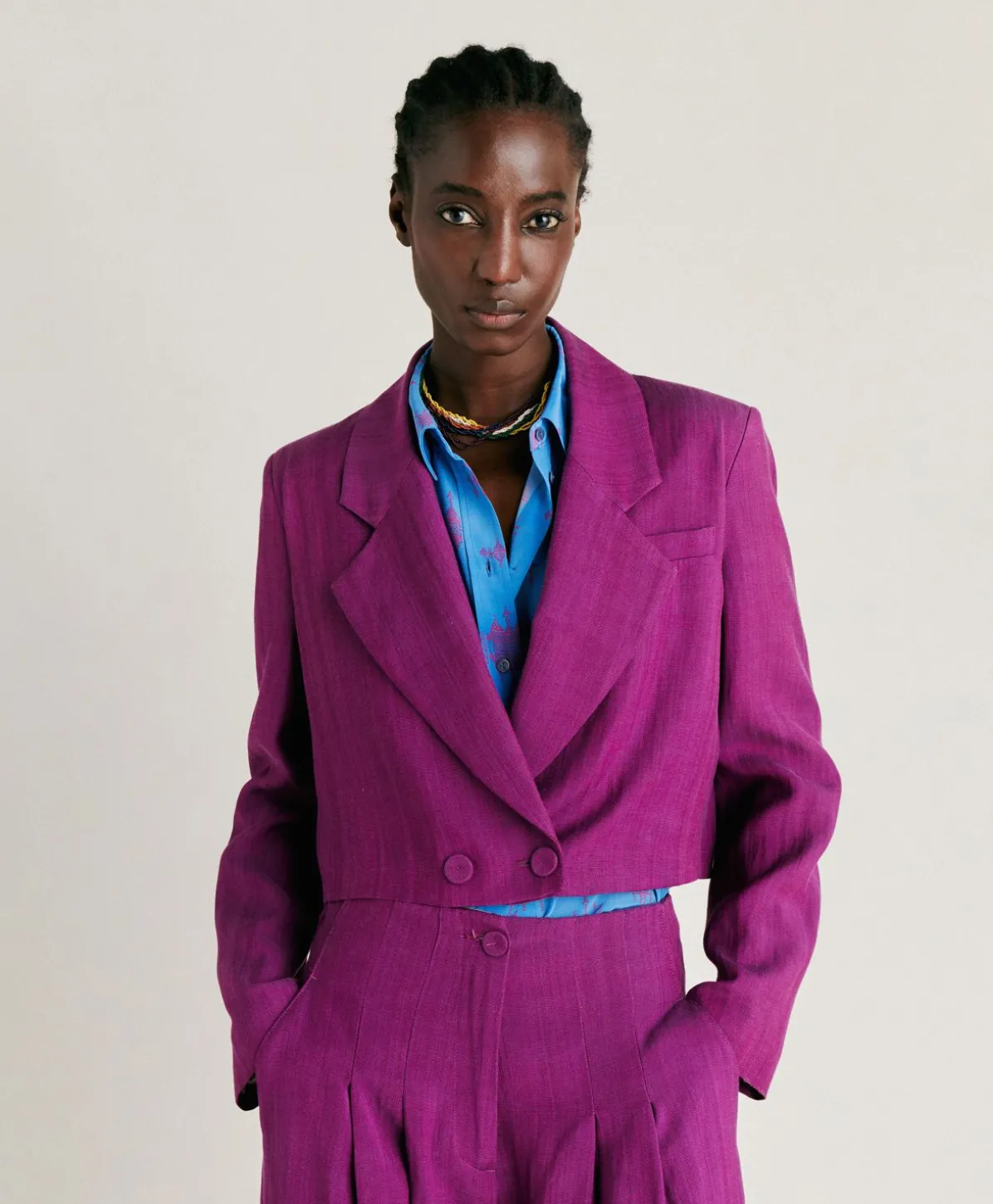 Veste Rosita En Viscose De Lin Elegante - Cyclamen